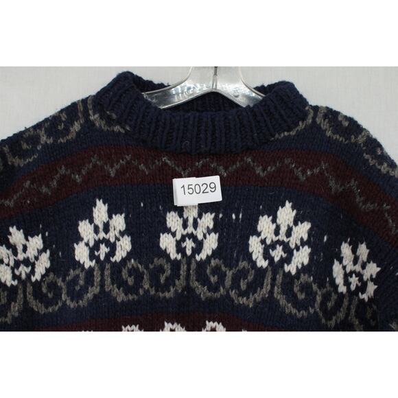 Sisandina Handcrafter Sweater Multicolor Wool Large Grandpa Core Chunky Knit - Picture 7 of 7